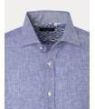 Camisa amb ratlles llí/cotó